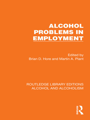cover image of Alcohol Problems in Employment